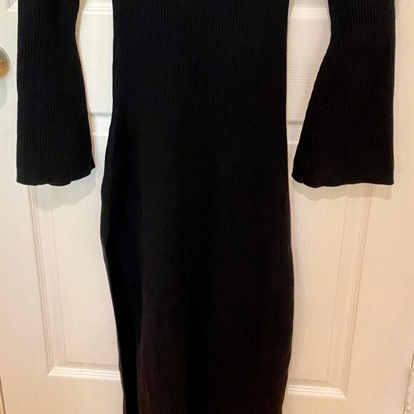 FRAME BLACK RIB KNIT MAXI DRESS NEW WITH TAGS (NWT) - Picture 9 of 16